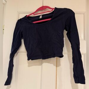 American Apparel Navy Blue Crop Top